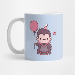 Cute Vampire With Red Balloon Mug